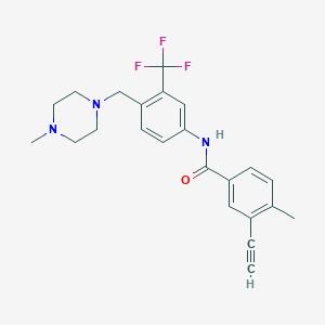 molecular formula C23H24F3N3O B8383736 3-ethynyl-4-methyl-N-(4-((4-methylpiperazin-1-yl)methyl)-3-(trifluoromethyl)phenyl)benzamide 