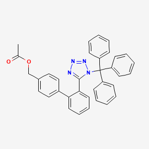 molecular formula C35H28N4O2 B8383748 4-(Acetoxymethyl)-2'-(1-triphenylmethyltetrazol-5-yl)biphenyl 
