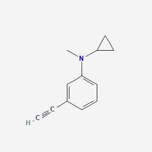 molecular formula C12H13N B8383760 Cyclopropyl-(3-ethynyl-phenyl)-methyl-amine 