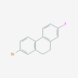 molecular formula C14H10BrI B8383868 2-Bromo-7-iodo-9,10-dihydrophenanthrene 