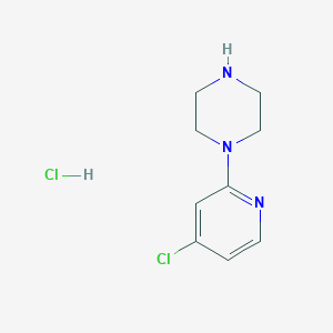 molecular formula C9H13Cl2N3 B8383886 1-(4-Chloro-pyridin-2-yl)-piperazine hydrochloride CAS No. 1255099-59-2