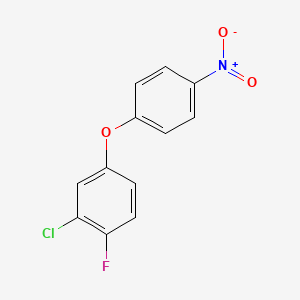 molecular formula C12H7ClFNO3 B8383894 3-Chloro-4-fluorophenyl 4-nitrophenyl ether 