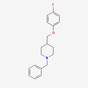molecular formula C19H22FNO B8383897 4-[(4-Fluorophenoxy)methyl]-1-benzylpiperidine 