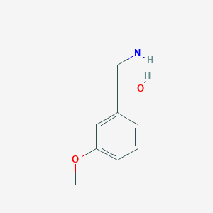 molecular formula C11H17NO2 B8383910 (3-Methoxy)-alpha-methyl-alpha-[(methylamino)methyl]benzene methanol 