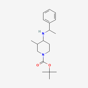 molecular formula C19H30N2O2 B8383919 tert-Butyl 3-methyl-4-((1-phenylethyl)amino)piperidine-1-carboxylate 