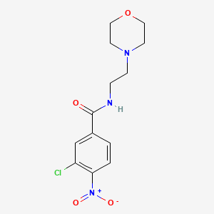 molecular formula C13H16ClN3O4 B8383932 3-chloro-N-(2-morpholin-4-ylethyl)-4-nitro-benzamide 