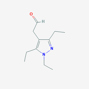 molecular formula C11H18N2O B8383935 (1,3,5-Triethyl-1H-pyrazol-4-yl)-acetaldehyde 