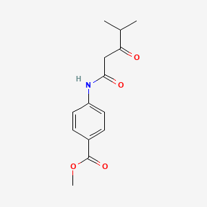 molecular formula C14H17NO4 B8383942 Methyl 4-[(4-methyl-3-oxopentanoyl)amino]benzoate 