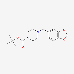 molecular formula C17H24N2O4 B8383959 4-Benzo[1,3]dioxol-5-ylmethyl-piperazine-1-carboxylic acid tert-butyl ester 