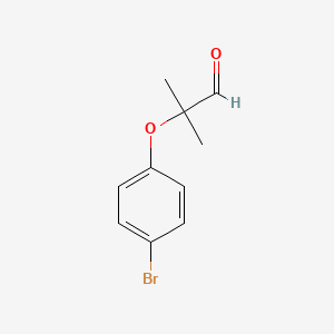 molecular formula C10H11BrO2 B8383986 2-(4-Bromophenoxy)-2-methylpropanal 