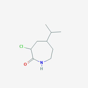molecular formula C9H16ClNO B8383991 3-Chloro-5-isopropyl-azepan-2-one 