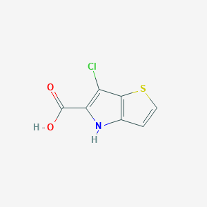 molecular formula C7H4ClNO2S B8383999 6-chloro-4H-thieno[3,2-b]pyrrole-5-carboxylic acid 