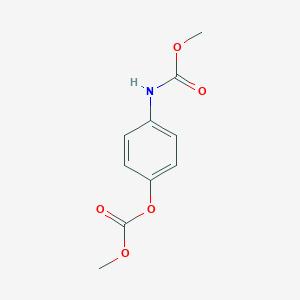 molecular formula C10H11NO5 B8384046 Methyl p-methoxycarbonyloxyphenylcarbamate 