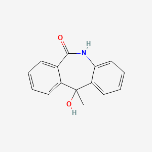 molecular formula C15H13NO2 B8384058 11-Hydroxy-11-methyl-5,11-dihydro-dibenzo[b,e]azepin-6-one 