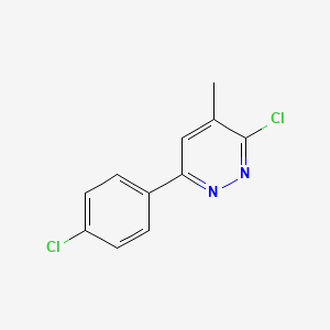 molecular formula C11H8Cl2N2 B8384085 3-Chloro-6-(p-chlorophenyl)-4-methylpyridazine 