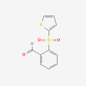 molecular formula C11H8O3S2 B8384122 2-(Thiophen-2-ylsulfonyl)benzaldehyde 