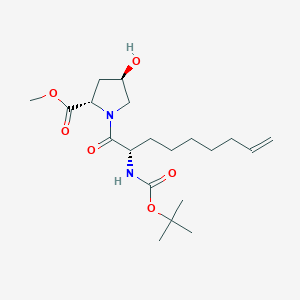 1-(2(S)-tert-Butoxycarbonylamino-non-8-enoyl)-4(R)-hydroxy-pyrrolidine-2(S)-carboxylic acid methyl ester