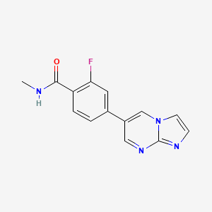 2-fluoro-4-imidazo[1,2-a]pyrimidin-6-yl-N-methylbenzamide