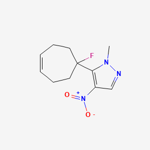 molecular formula C11H14FN3O2 B8384260 (Z)-5-(1-fluorocyclohept-4-enyl)-1-methyl-4-nitro-1H-pyrazole 