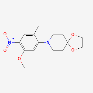 molecular formula C15H20N2O5 B8384319 8-(5-Methoxy-2-methyl-4-nitrophenyl)-1,4-dioxa-8-azaspiro[4.5]decane 