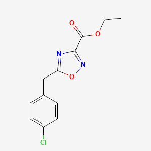 molecular formula C12H11ClN2O3 B8384372 Ethyl 5-(4-chlorobenzyl)-1,2,4-oxadiazole-3-carboxylate 