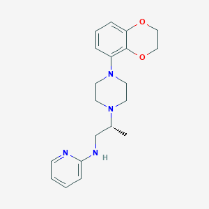 molecular formula C20H26N4O2 B8384452 {(R)-2-[4-(2,3-dihydrobenzo[1,4]dioxin-5-yl)piperazin-1-yl]propyl}-pyridin-2-ylamine 