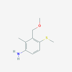 molecular formula C10H15NOS B8384461 3-Methoxymethyl-2-methyl-4-methylthioaniline 