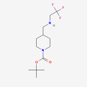 B8384555 Tert-butyl 4-((2,2,2-trifluoroethylamino)methyl)piperidine-1-carboxylate CAS No. 1357923-39-7