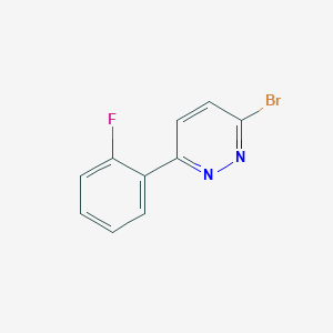 molecular formula C10H6BrFN2 B8384560 3-Bromo-6-(2-fluoro-phenyl)-pyridazine 