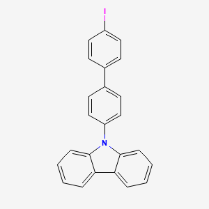 molecular formula C24H16IN B8384615 9-(4'-Iodo-[1,1'-biphenyl]-4-yl)-9H-carbazole 