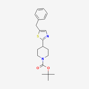 molecular formula C20H26N2O2S B8384633 4-(5-Benzyl-thiazol-2-yl)-1-t-butyloxycarbonyl-piperidine 