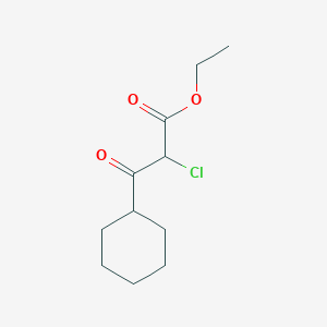 molecular formula C11H17ClO3 B8384665 Ethyl 2-chloro-3-cyclohexyl-3-oxopropanoate 