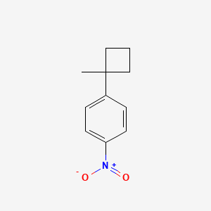 molecular formula C11H13NO2 B8384678 1-(1-Methylcyclobutyl)-4-nitrobenzene 