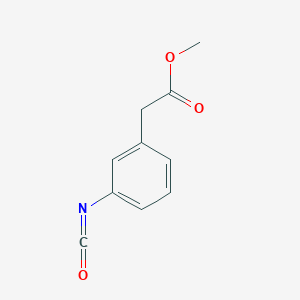 molecular formula C10H9NO3 B8384714 Methyl 3-isocyanatophenylacetate 