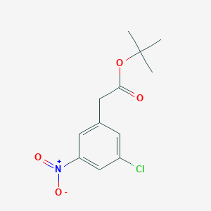 molecular formula C12H14ClNO4 B8384740 Tert-butyl 2-(3-chloro-5-nitrophenyl)acetate 