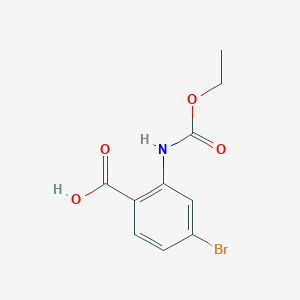 molecular formula C10H10BrNO4 B8384760 4-Bromo-2-[(ethoxycarbonyl)amino]benzoic acid 