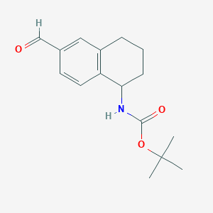 molecular formula C16H21NO3 B8384814 (6-Formyl-1,2,3,4-tetrahydro-naphthalen-1-yl)-carbamic acid tert-butyl ester 