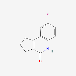 molecular formula C12H10FNO B8384825 8-Fluoro-1,2,3,5-tetrahydrocyclopenta[c]quinolin-4-one 