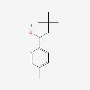 molecular formula C13H20O B8384835 (+/-)-3,3-Dimethyl-1-p-tolyl-butan-1-ol 