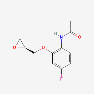 molecular formula C11H12FNO3 B8384865 N-{4-Fluoro-2-[(2S)-oxiran-2-ylmethoxy]phenyl}acetamide 