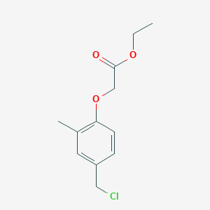 molecular formula C12H15ClO3 B8384892 Ethyl [4-(chloromethyl)-2-methylphenoxy]acetate 