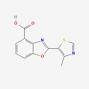 molecular formula C12H8N2O3S B8384895 2-(4-Methylthiazol-5-yl)benzoxazole-4-carboxylic acid 
