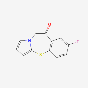 molecular formula C12H8FNOS B8384913 7-Fluoro-9,10-dihydropyrrolo[2,1-b][1,3]benzothiazepin-9-one 