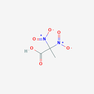 molecular formula C3H4N2O6 B8384918 2,2-Dinitropropionic acid 