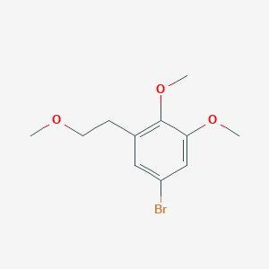 molecular formula C11H15BrO3 B8384932 5-Bromo-1,2-dimethoxy-3-(2-methoxyethyl)benzene 