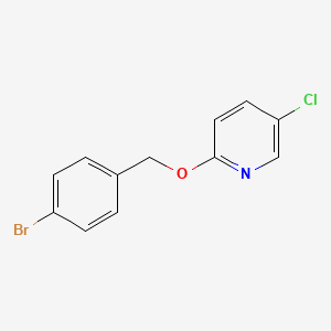 molecular formula C12H9BrClNO B8384943 2-(4-Bromobenzyloxy)-5-chloropyridine 