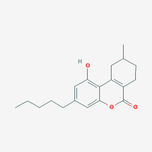 molecular formula C19H24O3 B8384974 1-Hydroxy-9-methyl-3-pentyl-7,8,9,10-tetrahydrobenzo[c]chromen-6-one CAS No. 56661-19-9