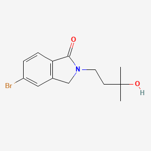 molecular formula C13H16BrNO2 B8384980 5-Bromo-2-(3-hydroxy-3-methylbutyl)isoindolin-1-one 