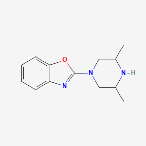 molecular formula C13H17N3O B8384997 2-(3,5-Dimethylpiperazin-1-yl)-1,3-benzoxazole 