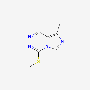 molecular formula C7H8N4S B8385005 8-Methyl-4-(methylthio)-imidazo[1,5-d]-as-triazine 